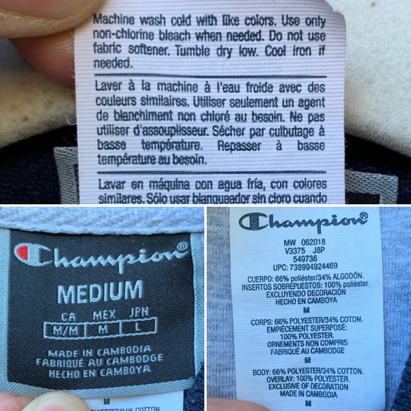 Champion sherpa color block jersey style zip up sporty jacket sweater - Picture 15 of 16